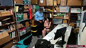 Officer Dominates And Fucks Brunette Babe In Office Striptease