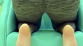 Teen girl poses playfully for her sugar daddy