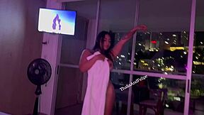 Thalia and Felipe's passionate home sex ends with anal cum.