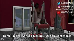 ebony domina gives a guy what he wants