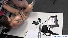 Busty thief stripper fucked by officer