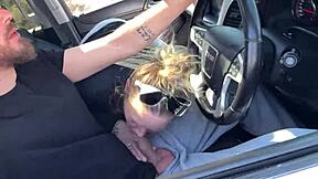 Intense Roadside Blowjob Sparks Outdoor Sex, Nearly Caught, Followed by Shower