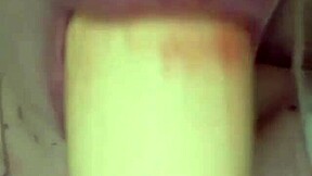 Elzakom teases her sweet pussy with dildo intensely