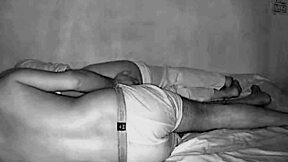 Stepsis and stepbrother share a bed in the bedroom