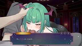 Hentai Game Features Lustful Succubus Blowjob Gallery