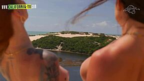 Lesbians Embark On Naked Adventure In Brazil's Paradisiacal Locations
