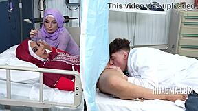 arab wife consults doctor in hospital