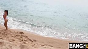 Lia Lin, Papi Rodriguez, Benny Banana Engage In Detailed Threesome On Public Beach