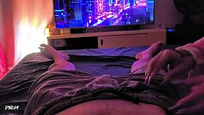 Stepmom Gives Handjob To Orgasm With Long Nails