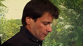 Barefoot pregnant ebony rides cock