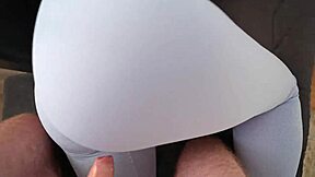 caught step sister masturbating, then fucked through yoga pants hole