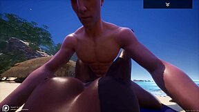 Curvy Black Milf Indra Fucks Jason's Huge White Cock On Beach