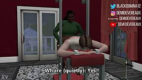 ebony domina gives a guy what he wants