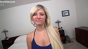 Alessandra Noir Gives Cute POV Blowjob and Huge Messy Cum Facial