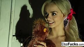 teen elsa jean fucks a masked stranger in an alleyway