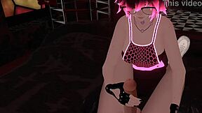 Hex sucks random dick with big tits in vrchat erp!
