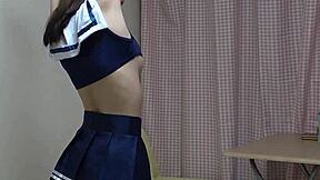 Kotono Morishita Strips Miniskirt Uniform On Webcam For Fans