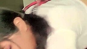 overwhelmed by pleasure as petite latina cums hard in pov