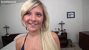 Alessandra Noir Gives Cute POV Blowjob and Huge Messy Cum Facial