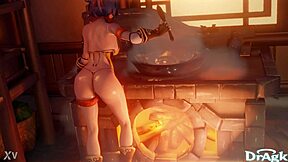 Xiangling Gets Her Ass Penetrated On The Kitchens Floor First Time Anal Genshin Impact Porn