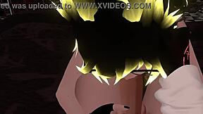 Hex sucks random dick with big tits in vrchat erp!
