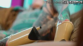 alternative dreadhead in high heels fucks bwc anal gapes facial