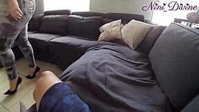 Hiding My Step Sister's Phone To Fuck Her Perfect Body In Jeans And Leggings