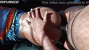 African Amateur Couple's Hardcore Doggystyle Through Sheer Fabric