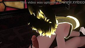 Hex sucks random dick with big tits in vrchat erp!