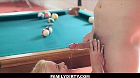 Familydirty - big tits blonde teen 18+ step daughter is fucked on pool table by big dick step dad - Marsha May