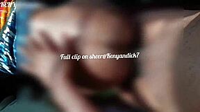 African Amateur Couple's Hardcore Doggystyle Through Sheer Fabric