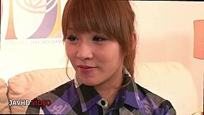 I saw rinka aiuchi blowjobbing then getting creampied in hardcor