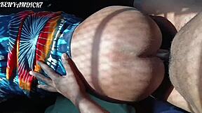 African Amateur Couple's Hardcore Doggystyle Through Sheer Fabric