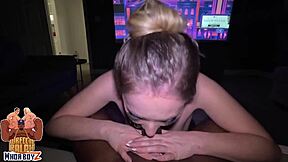 Slutty Canadian PAWG Sucks and Fucks BBC During Movie Night and Swallows Load