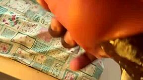 After work, I aggressively deep throat this huge monster cock sextoy and cum so fast