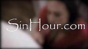 Alyssa bounty, a petite european girl, gets double penetrated after sun lotion