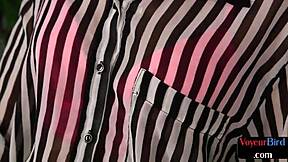 A British Voyeuristic Babe Gives Joi While Teasing The Guy In Secret