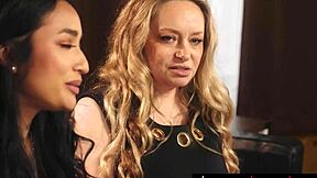 Intense lesbian audit where she seduced me with big tits