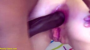 Tight ass roughly destroyed by black stepdad in intense anal session