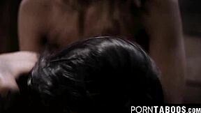 Stepsiblings share big cock!