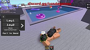 Piping another roblox girl in her tight vagina with intense anal and oral action!