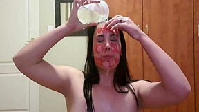 self-inflicted punishment involving pissing slapping gagging and dirty talk