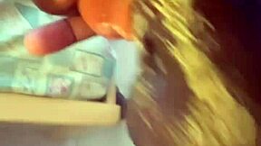 After work, I aggressively deep throat this huge monster cock sextoy and cum so fast