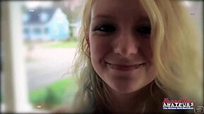 Skinny Blonde Coed Chelsie R Gets Mouth And Pussy Fucked And Jizzed