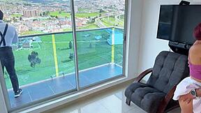 cheating bitch fucks her lover while boyfriend watches in homemade humiliation