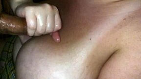 Wife Stroking My Dick In Slow Motion With Her 42F Natural Tits Out!