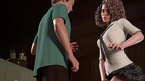 Horny Librarian with Blonde and Curly Hair Masturbates and Gets Pussy Licked While Working Full Game in Bio