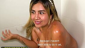 Submissive Latina Teen Swallows Big Load