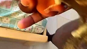 After work, I aggressively deep throat this huge monster cock sextoy and cum so fast