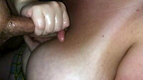Wife Stroking My Dick In Slow Motion With Her 42F Natural Tits Out!